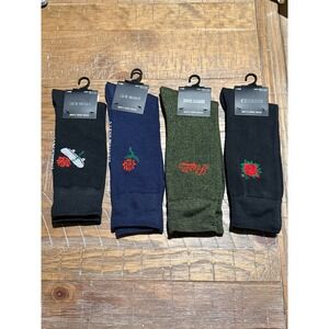 NWT Lot Steve Madden Mens Crew Socks 6-12.5 Skateboard Hustle Black Navy Green